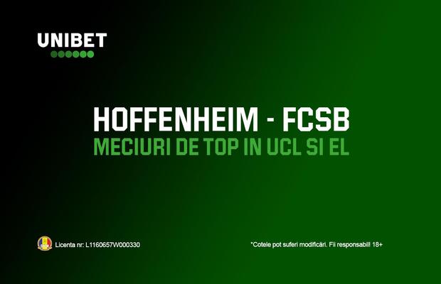 Hoffenheim vs FCSB – cum arată cotele la pariuri