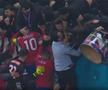 Charalambous, în extaz după golul de 4-3 în FCSB - Feyenoord