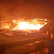 stadionul care a fost incendiat / sursa foto: X @HediCS2