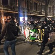 Suporterii lui Feyenoord au plecat în corteo spre Arena Națională / Foto: Remus Dinu GSP