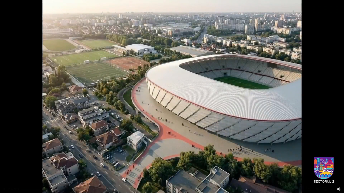 Stadion Dinamo - noi ilustrații cu viitorul complex din șoseaua Ștefan cel Mare