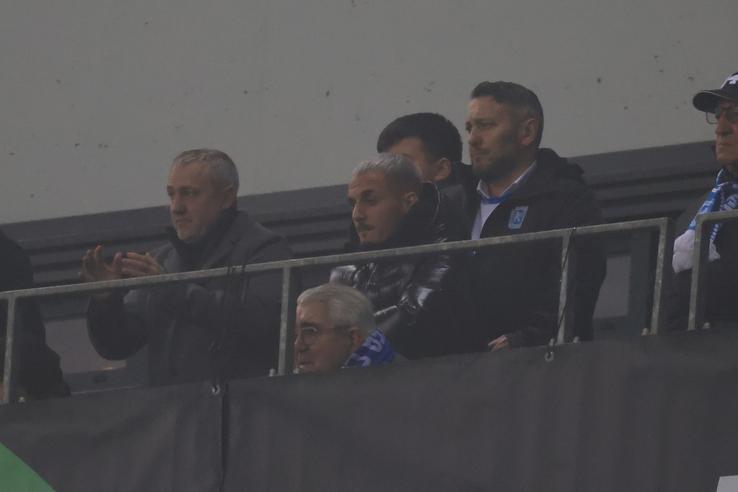 Alex Mitriță, prezent pe „Ion Oblemenco”, alături de Mihai Rotaru, la Universitatea Craiova - Sparta Praga / Foto: Ionuț Iordache GSP