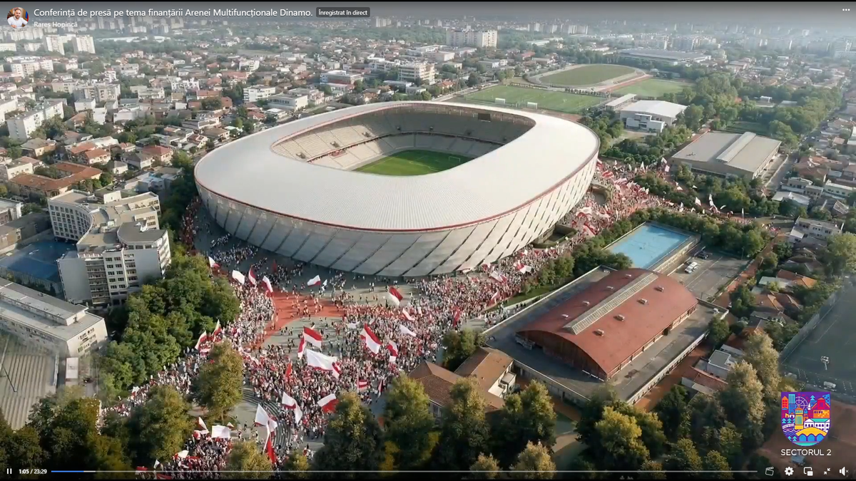 Stadion Dinamo - noi ilustrații cu viitorul complex din șoseaua Ștefan cel Mare