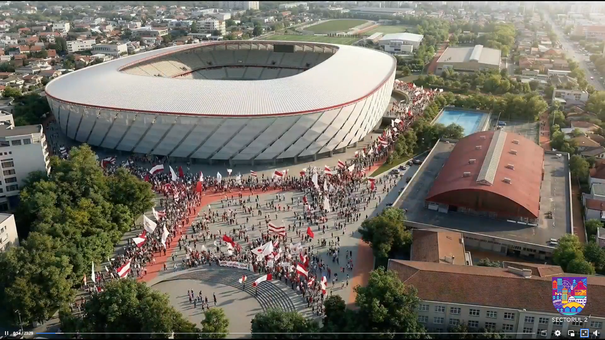 Stadion Dinamo - noi ilustrații cu viitorul complex din șoseaua Ștefan cel Mare