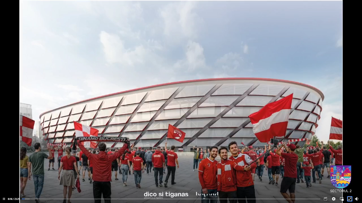 Stadion Dinamo - noi ilustrații cu viitorul complex din șoseaua Ștefan cel Mare