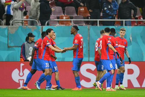 Radunovic, Ngezana, Tavi Popescu și Șut în FCSB - Feyenoord // FOTO: Cristi Preda (GSP)