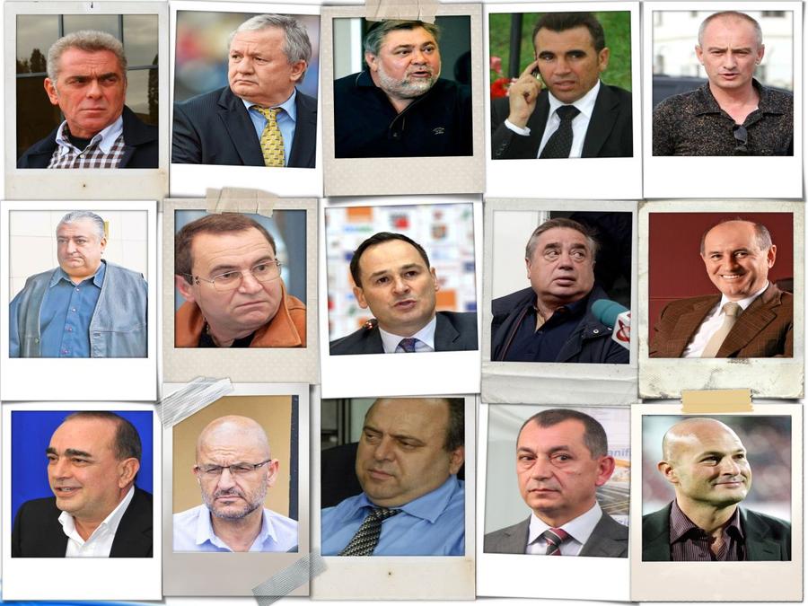 De pe rândul de sus, de la stânga la dreapta: Neculaie, Porumboiu, Sechelariu, Penescu, Bucșaru, Iancu, Staicu, Negoiță, Niculae, Copos, Nețoiu, Mititelu, Pinalti, Bosânceanu, Paszkany De ce a rezistat doar Gigi Becali? » Cum s-au scufundat, pe rând, cei mai puternici patroni din fotbalul românesc al ultimilor 20 de ani