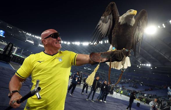 Incredibil ce a făcut omul care „dirijează” acvila care dă turul stadionului la fiecare meci al lui Lazio! » Chirurgul care l-a operat: „Este bine și deja «freamătă»”