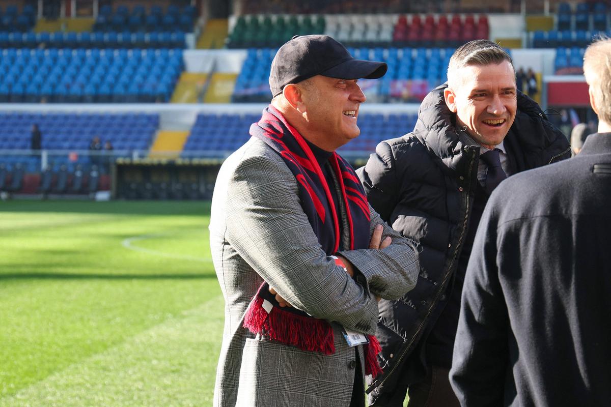 Dan Șucu, prima apariție pe stadion la Genoa