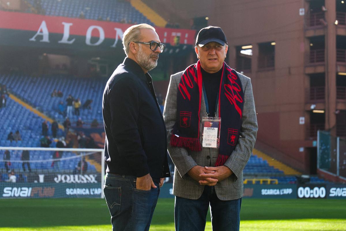 Dan Șucu, prima apariție pe stadion la Genoa