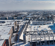 Stadionul „Eroii Timișoarei”, sub zăpadă / foto: Politehnica Timișoara