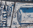 Stadionul „Eroii Timișoarei”, sub zăpadă / foto: Politehnica Timișoara