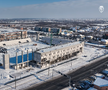 Stadionul „Eroii Timișoarei”, sub zăpadă / foto: Politehnica Timișoara