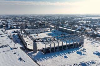 Răsare din zăpadă! Imagini spectaculoase cu stadionul mult așteptat în România