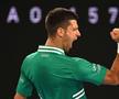 Novak Djokovic, în timpul meciului cu Fritz / Sursă foto: Guliver/Getty Images