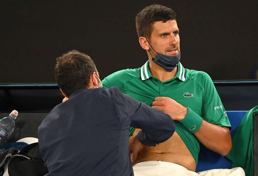 Novak Djokovic, în timpul meciului cu Fritz / Sursă foto: Guliver/Getty Images
