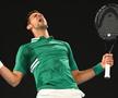 Novak Djokovic, în timpul meciului cu Fritz / Sursă foto: Guliver/Getty Images
