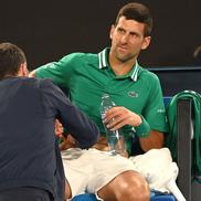 Novak Djokovic, în timpul meciului cu Fritz / Sursă foto: Guliver/Getty Images