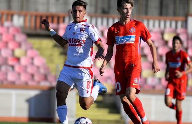 Încă o umilință! Dinamo a zdrobit-o pe FCSB, în duelul „sateliților” » Cătălin Hîldan jr. a fost titular