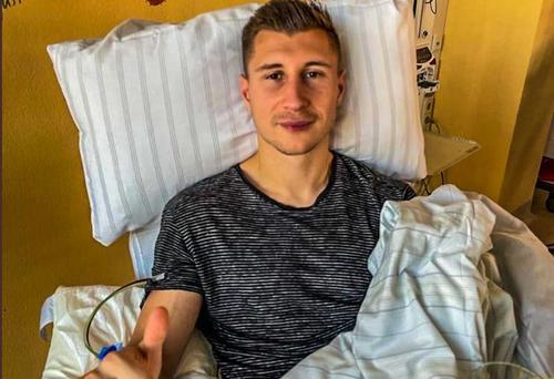 Willi Orban, după intervenția la care a fost supus / Sursă foto: Instagram