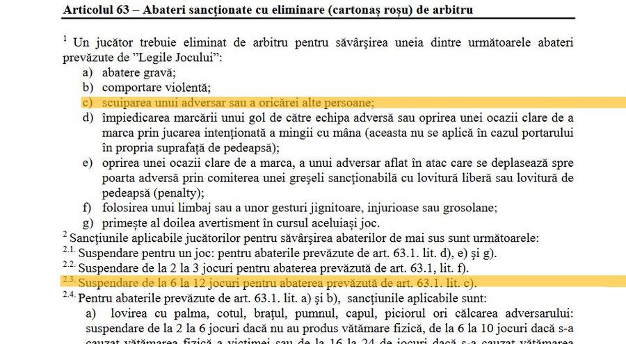 Articolul 63 din Regulamentul Disciplinar Jucător de la FC Botoșani, gest golănesc în meciul cu UTA Arad: și-a scuipat un adversar în față! Arbitrul n-a sancționat infracțiunea comisă în apropierea lui