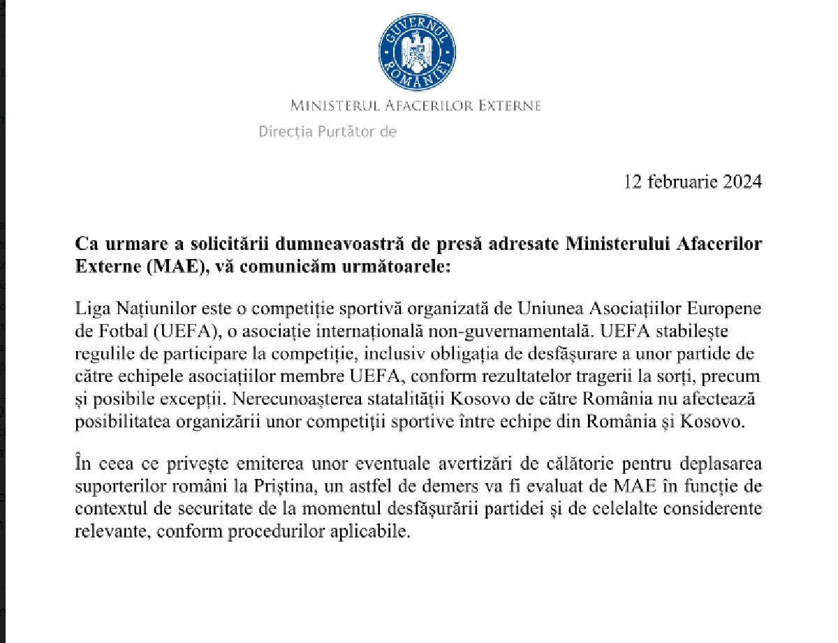 romania kosovo - inainte de meci