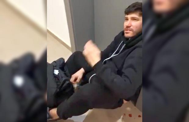 Imagini șocante cu „Dodel” Tănase » Întins pe jos, cu sânge la gură și incoerent în holul blocului: „Ce-am pățit?”