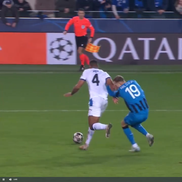 Penalty controversat în Club Brugge - Atalanta, foto: captură Prima Sport