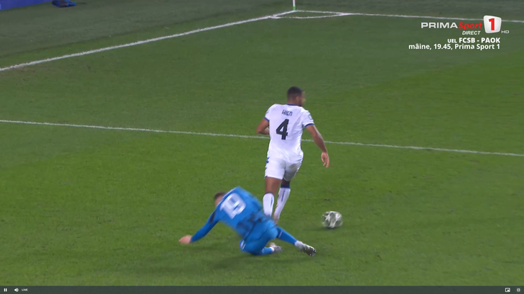 Penalty controversat în Club Brugge - Atalanta, foto: captură Prima Sport