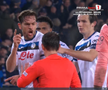 Penalty controversat în Club Brugge - Atalanta, foto: captură Prima Sport