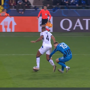 Penalty controversat în Club Brugge - Atalanta, foto: captură Prima Sport