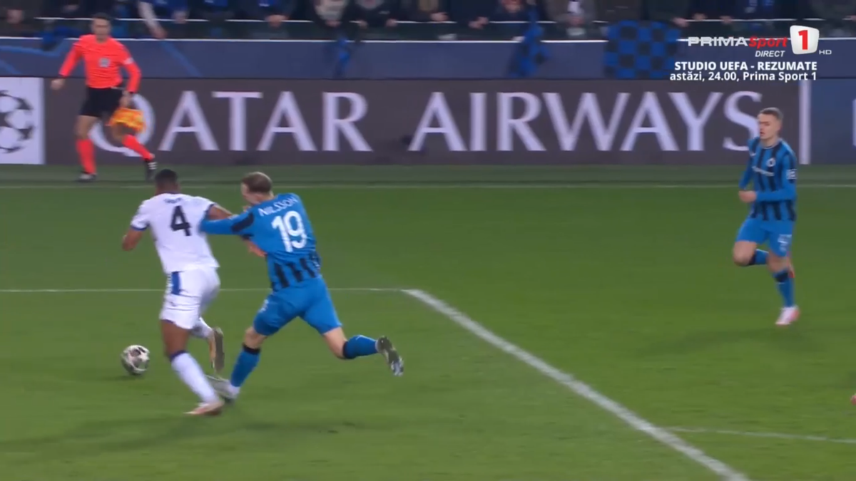 Penalty controversat în Club Brugge - Atalanta