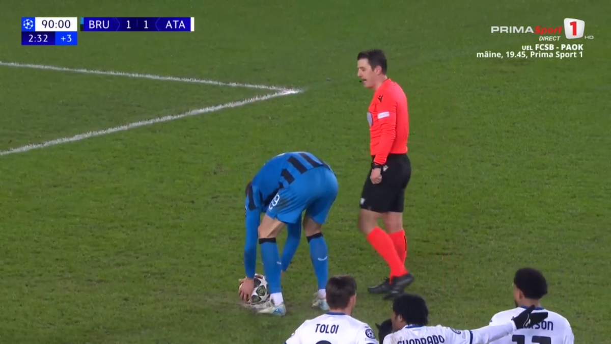 Penalty controversat în Club Brugge - Atalanta