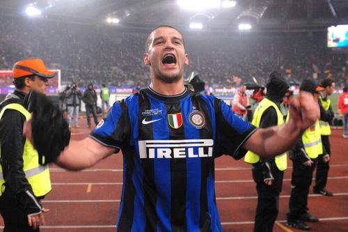 Cristi Chivu, după finala Cupei Italiei din 2010, Inter - Roma 1-0/ foto Imago Images