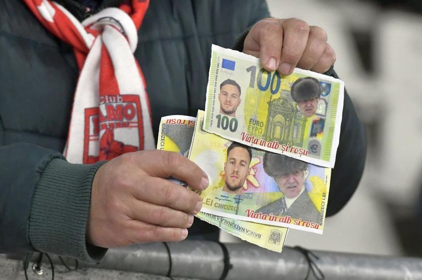 Dennis Politic, întâmpinat cu bancnote false la Dinamo - Hermannstadt/ foto: Cristi Preda (GSP)