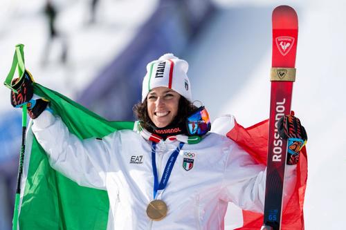 Italianca Federica Brignone, câștigătoare a aurului olimpic la Super-G la JO de la Milano-Cortina 2026 / Foto: Imago Images