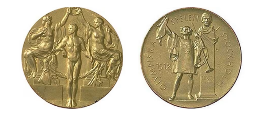 Medaliile de aur de la Jocurile Olimpice din 1912 / foto: olympics.com Cât valorează medaliile de la Jocurile Olimpice » Bronzul e mai ieftin decât un burger