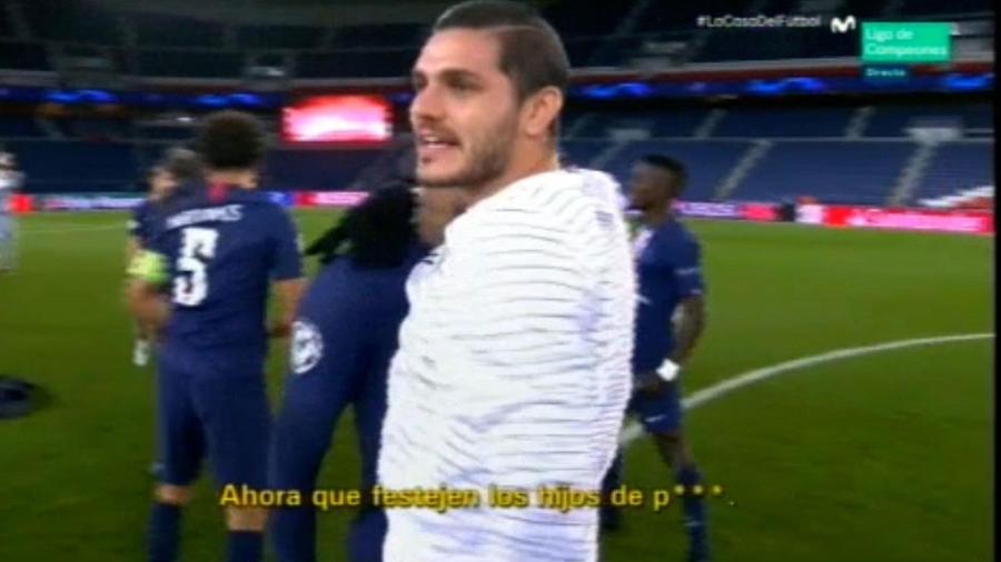 Icardi, aruncând cuvinte grele la finalul meciului // sursă captură foto: MARCA PSG - DORTMUND 2-0 // Scene jenante, aseară, în Liga Campionilor: „Să le dăm șase-șapte fiilor de târfă. Să-i umilim!”