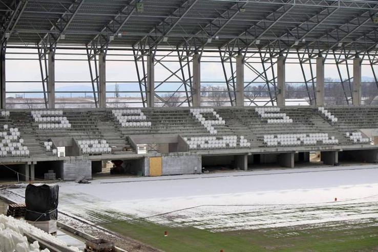 Stadionul din Sfântu Gheorghe prinde contur / Sursă foto: Facebook Sepsi OSK