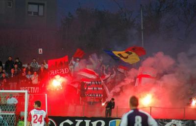 FOTO Mesaj provocator al ultrașilor de la Arad, înainte de meciul UTA-ei cu FCSB și de CSA Steaua - FCSB 2