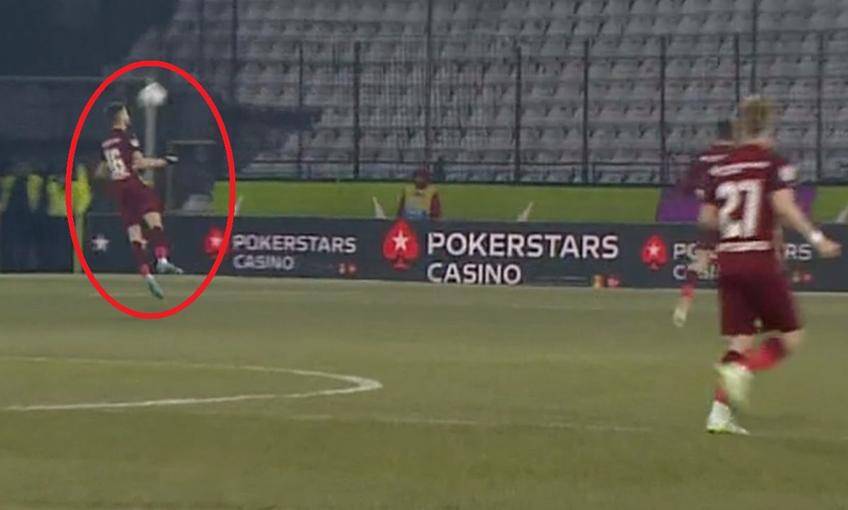 FC Voluntari a egalaj la 1 în meciul cu CFR Cluj după o eroare monumentală în apărarea „feroviarilor” - minutul 70.