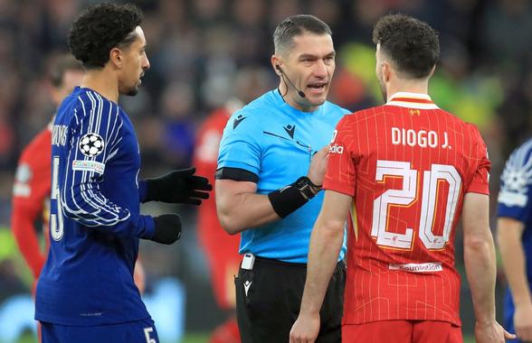 Ce scriu francezii și englezii despre Istvan Kovacs, după cea mai controversată fază din Liverpool - PSG