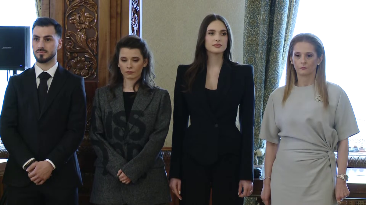 Elena Hagi la ceremonia de la Palatul Cotroceni