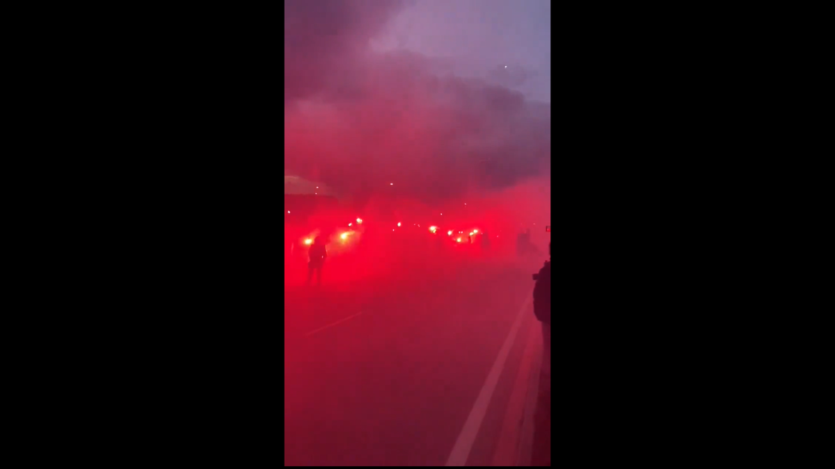 Imagini de la sosirea celor de la Atletico pentru meciul cu Real