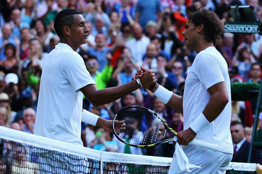 Nick Kyrgios și Rafael Nadal după meciul lor de la Wimbledon 2014 Foto: Guliver/GettyImages Rafael Nadal, dezvăluire surprinzătoare la 4 luni de la retragere: „Sincer, prefer să joc împotriva lui Novak...” + reacția lui Nick Kyrgios