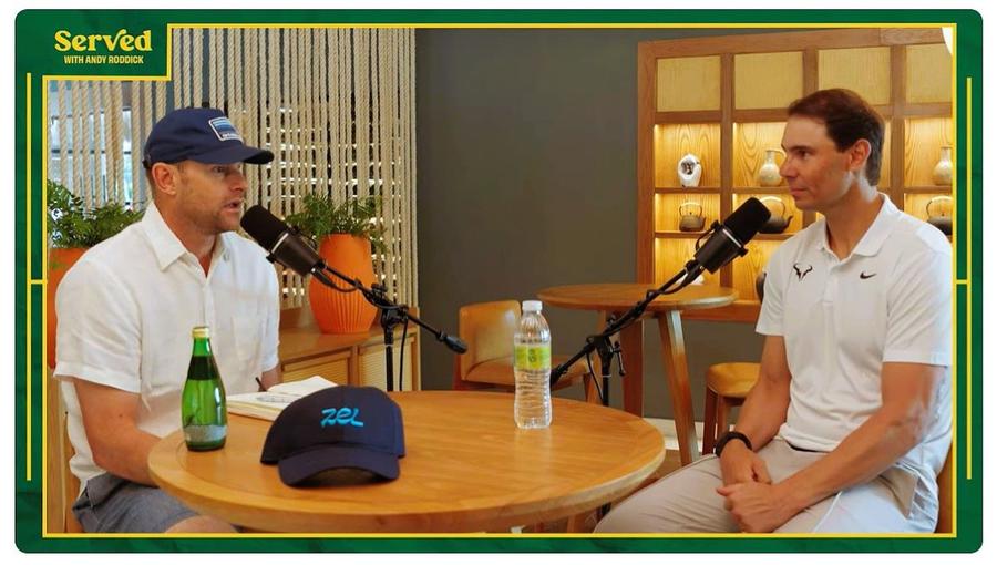 Andy Roddick și Rafael Nadal în timpul podcastului Served Foto: captură YouTube Rafael Nadal, dezvăluire surprinzătoare la 4 luni de la retragere: „Sincer, prefer să joc împotriva lui Novak...” + reacția lui Nick Kyrgios