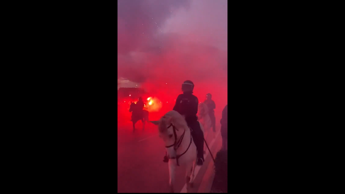 Imagini de la sosirea celor de la Atletico pentru meciul cu Real