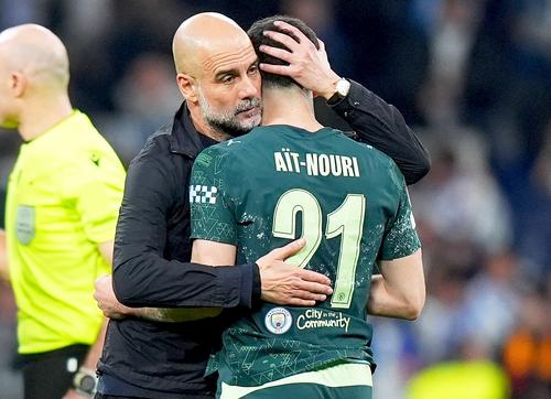 Pep Guardiola s-a arătat optimist în privința returului, opinând că prestația lui Manchester City nu a fost atât de slabă pe cât o arată scorul final, foto: Guliver/gettyimages