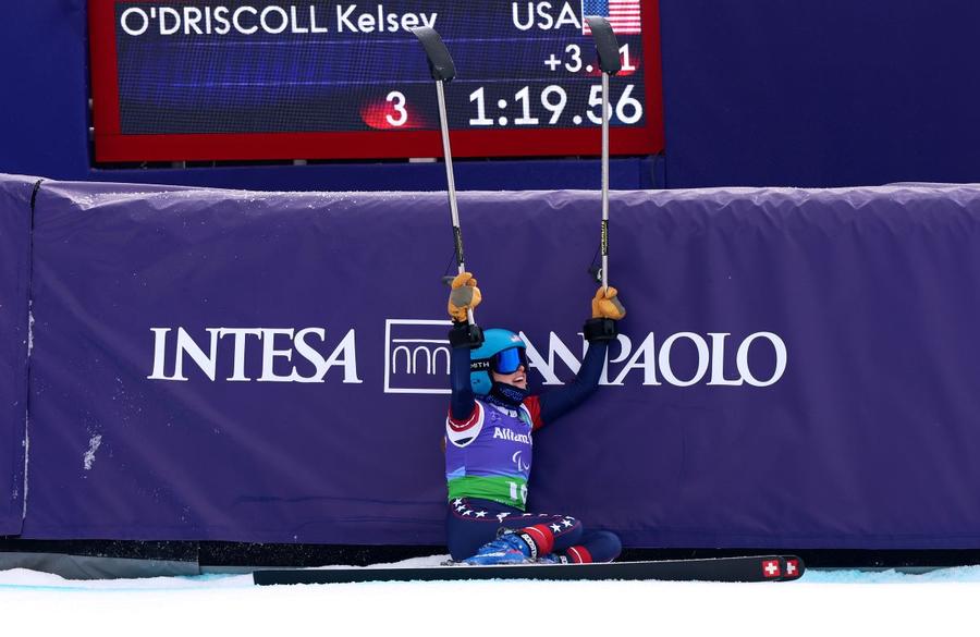 Kelsey O'Driscoll după o probă la Milano Cortina 2026 Foto: Guliver/GettyImages La 5 ani de la accidentul care i-a schimbat viața, paraschioarea alpină are o sursă de inspirație: copiii pe care îi îngrijește ca asistent medical