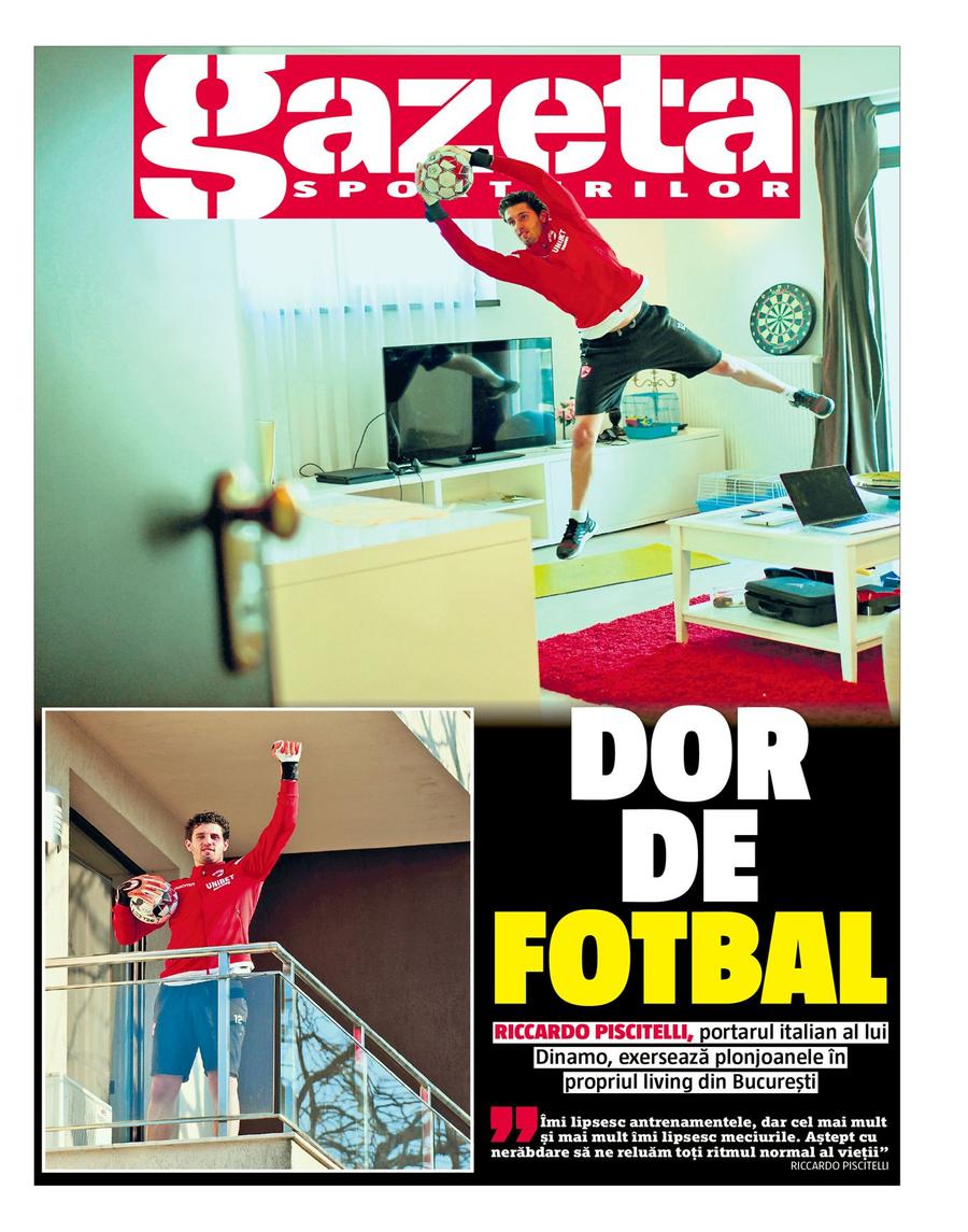 DOR DE SPORT » Ediție specială a Gazetei de azi: ziar cu 12 coperte! Sportivii s-au lăsat fotografiați în casele lor, gata echipați de competiții
